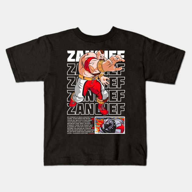 Zangief Kids T-Shirt by Jones Factory